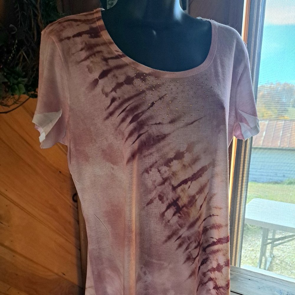 Women's Scoop Neck Pink Size M Top